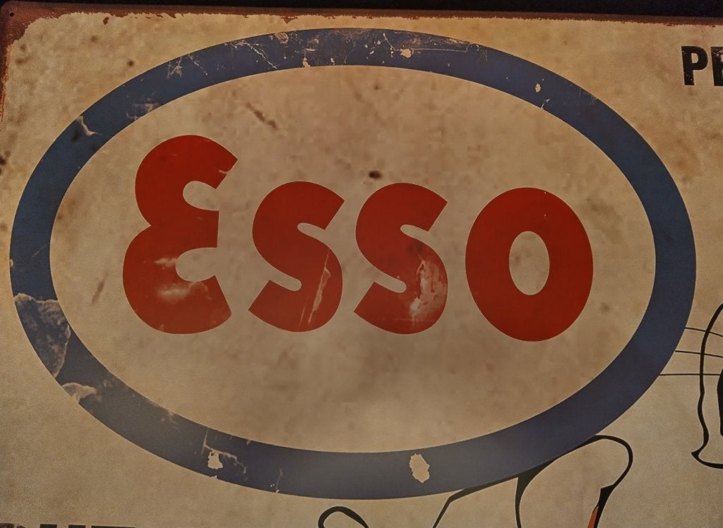 ESSO Tiger Performance 70x50cm., Ophalen of Verzenden, Gebruikt, Reclamebord