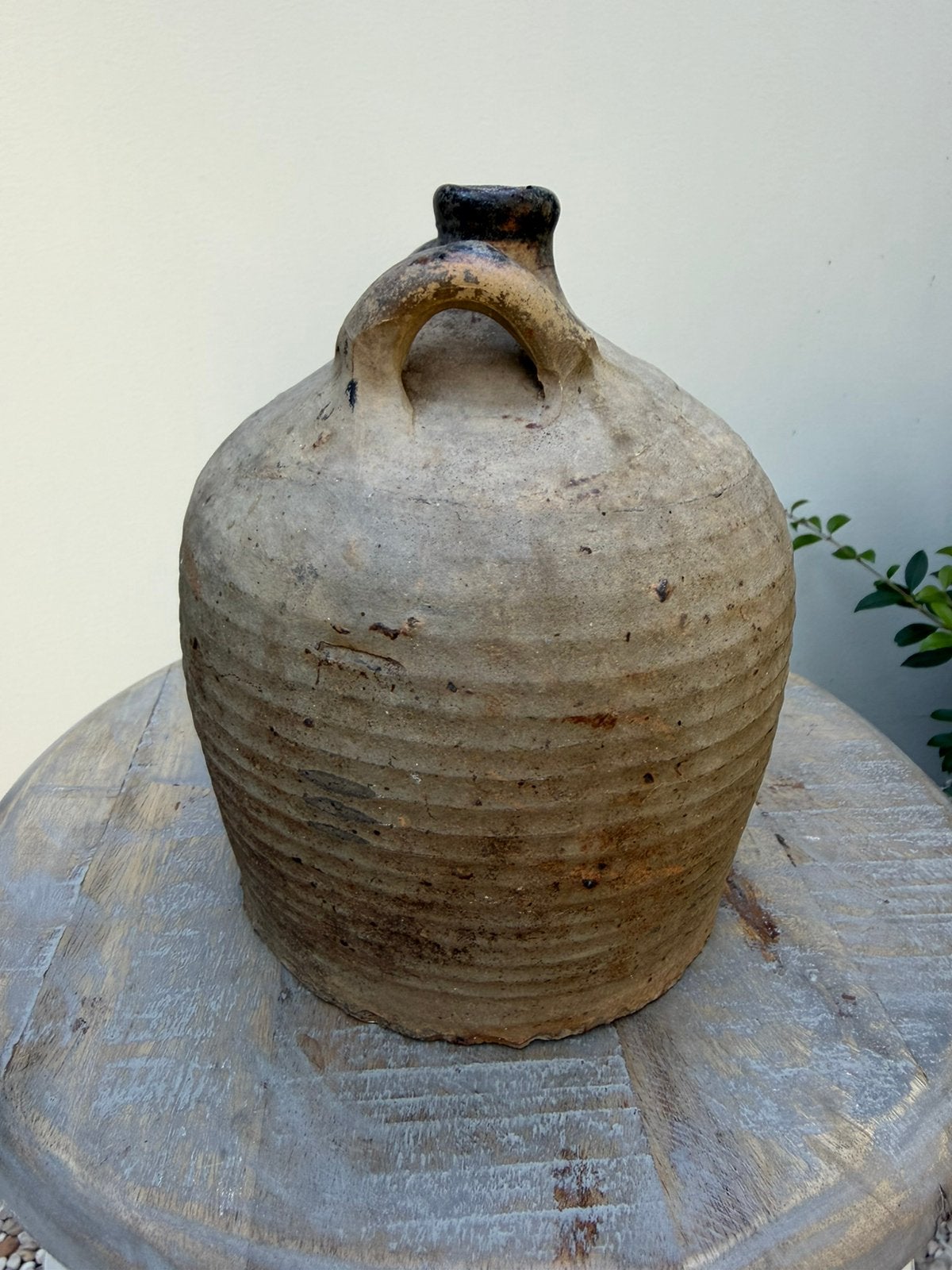 Franse oude olijfkruik uit de Biurgogne, Ophalen of Verzenden