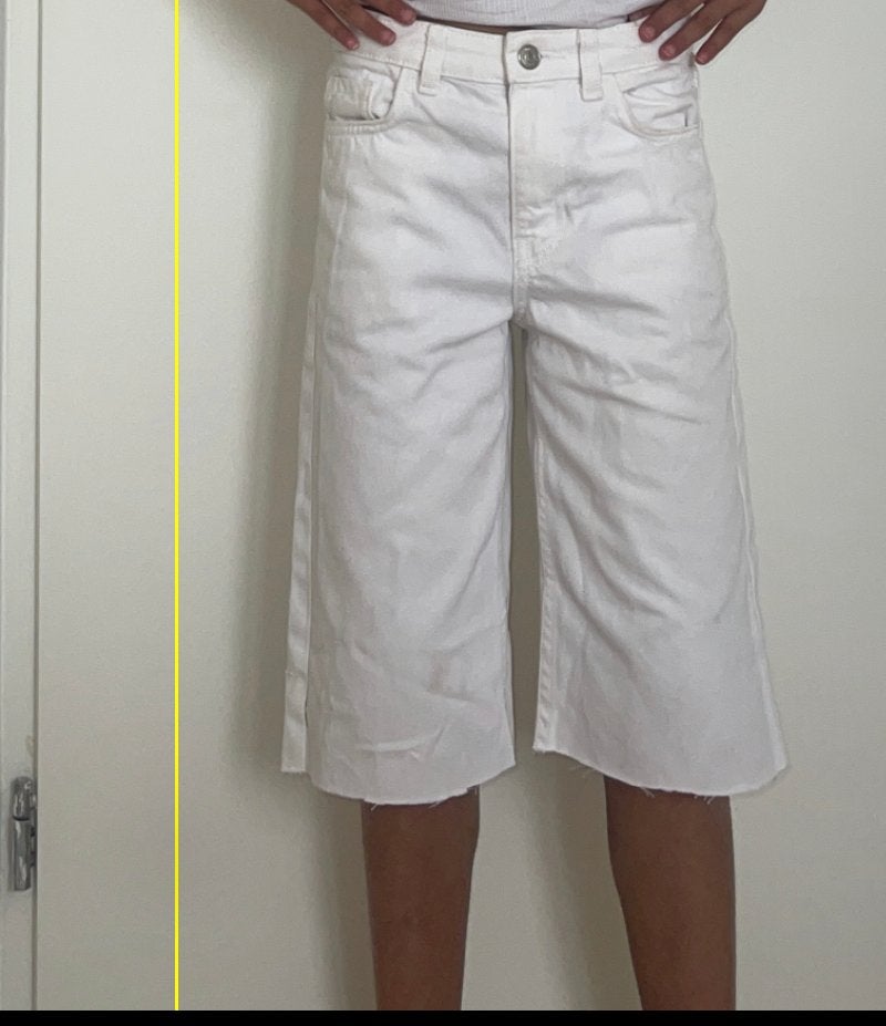 Primark wite jorts, Kleding | Dames, Wit, Ophalen of Verzenden, Zo goed als nieuw, Driekwart