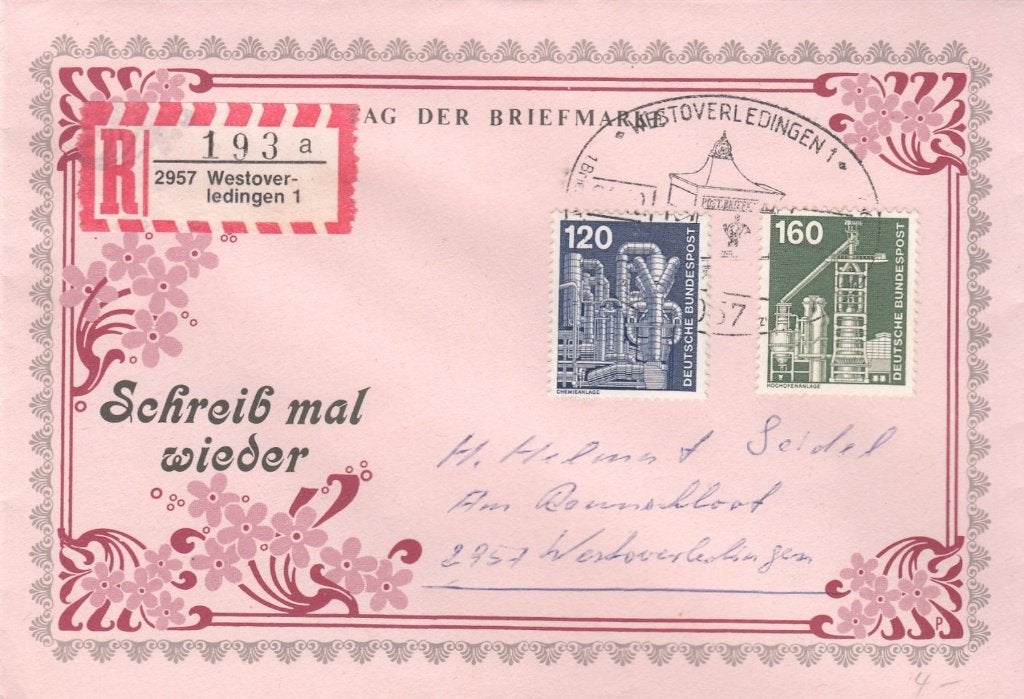 Tag der Briefmarke speciaal aangetekend cover Duitsland, Ophalen of Verzenden, Brief