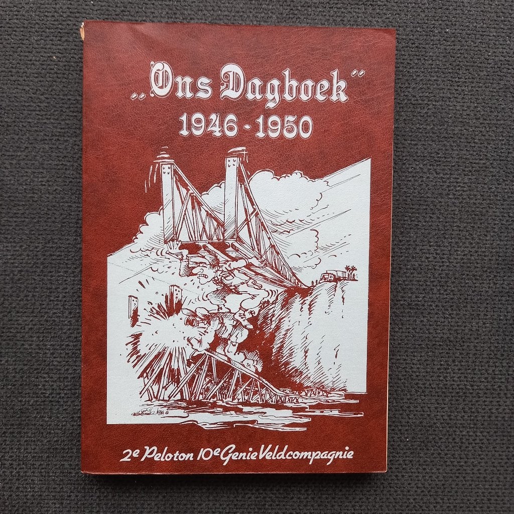Ons dagboek 1946-1950 10e genie Veldcompagnie Java, P.J.M. Looyen, Ophalen of Verzenden, Azië, 20e eeuw of later