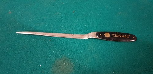 briefopener nugget metaal, Verzamelen, Ophalen of Verzenden