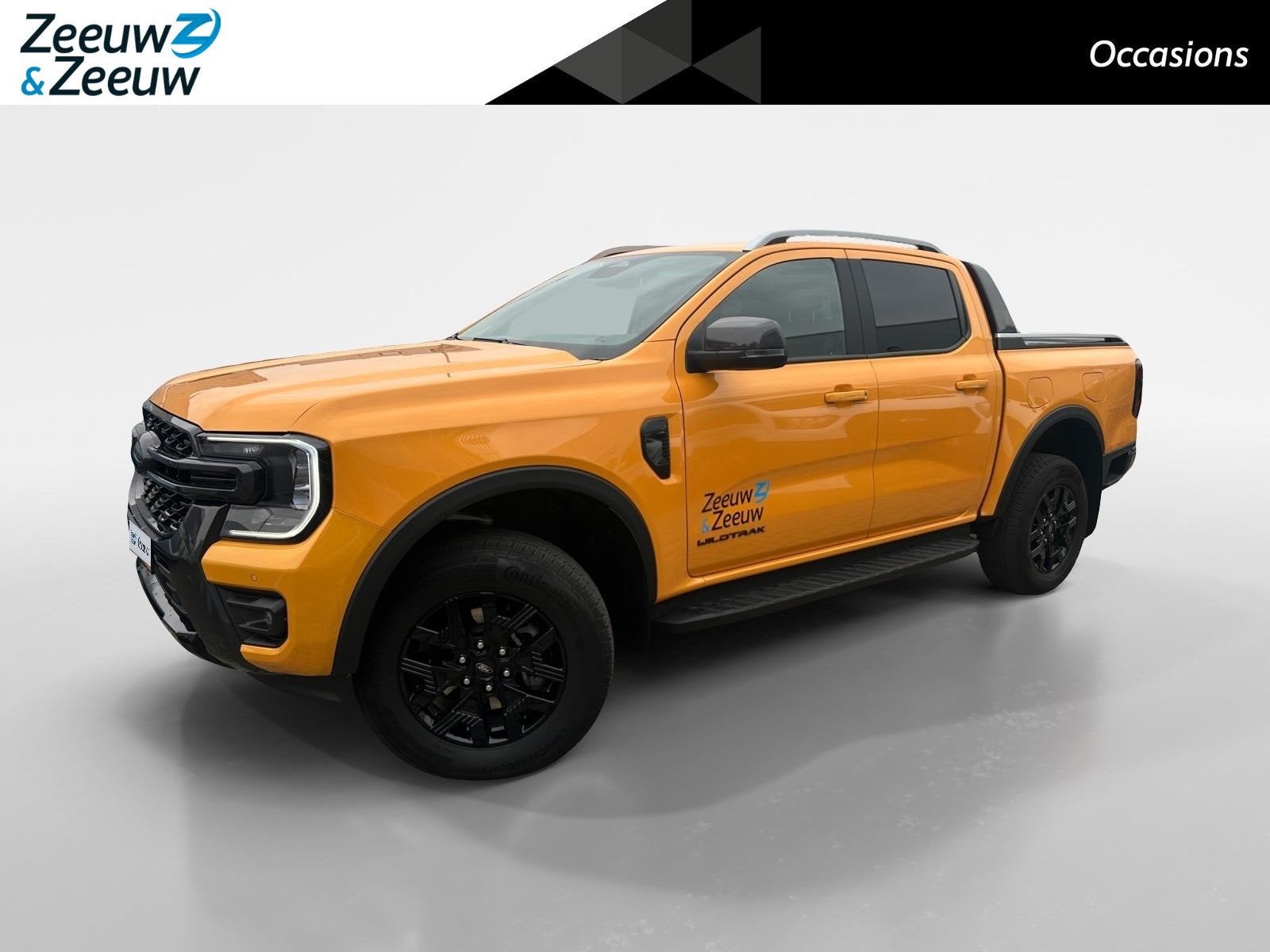 Ford Ranger Wildtrak 2.3 PHEV 279pk Double Cab | Trekhaak |, Auto's, Automaat, Stof, Zwart, 4 cilinders