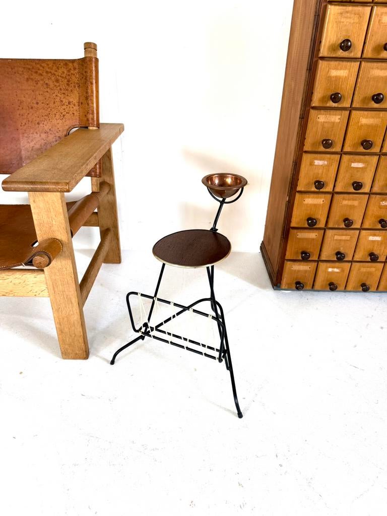 Vintage Deense rokers bijzettafel/magazijnrek ‘60, Ophalen of Verzenden, Zo goed als nieuw