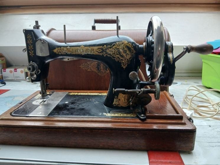 Antieke Singer handnaaimachine, Antiek en Kunst, Ophalen