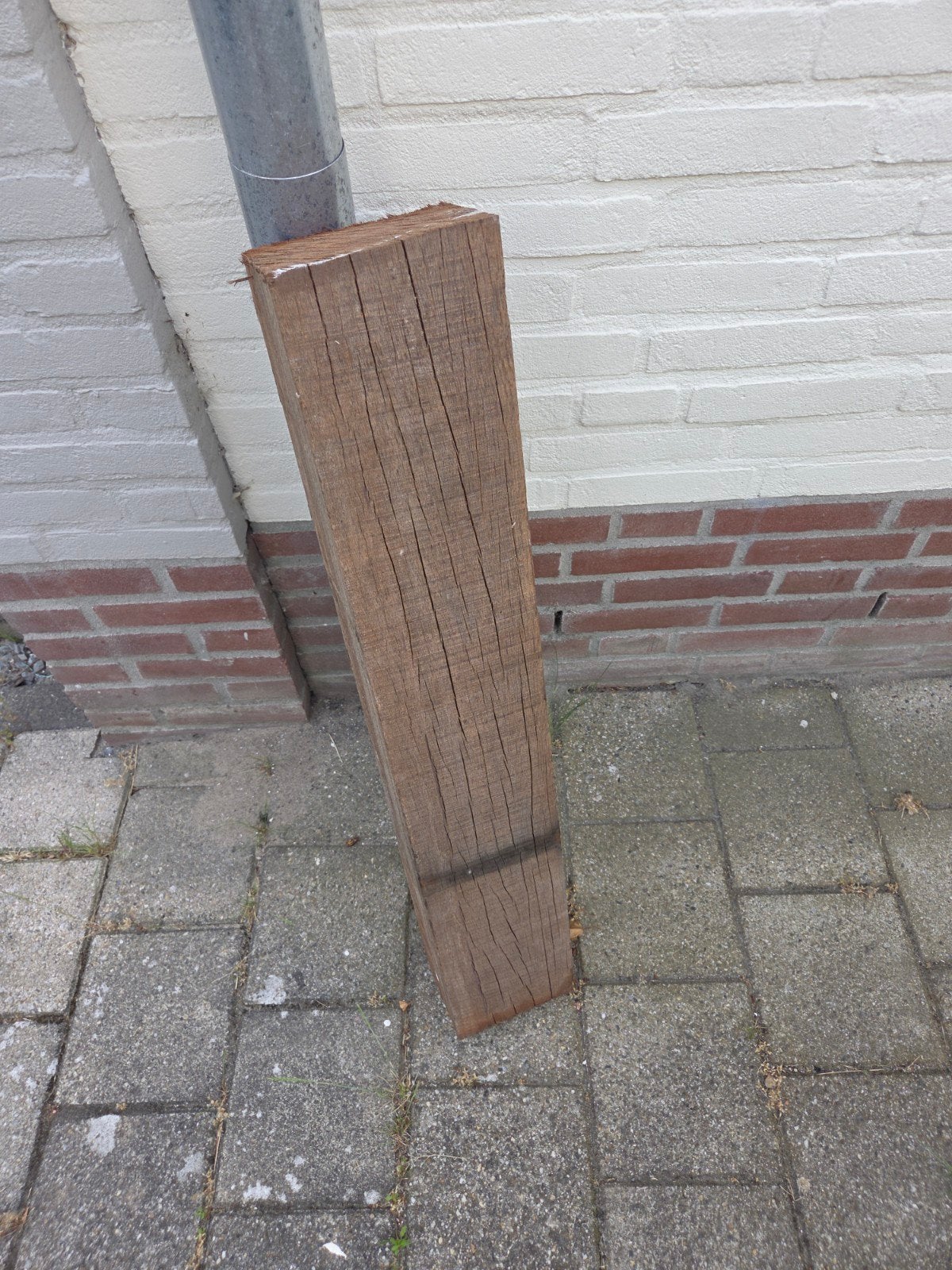 Hardhouten balk 155x105x85cm - Duurzaam en Robuust, Doe-het-zelf en Verbouw, Hout en Planken, Ophalen, Gebruikt, 50 mm of meer