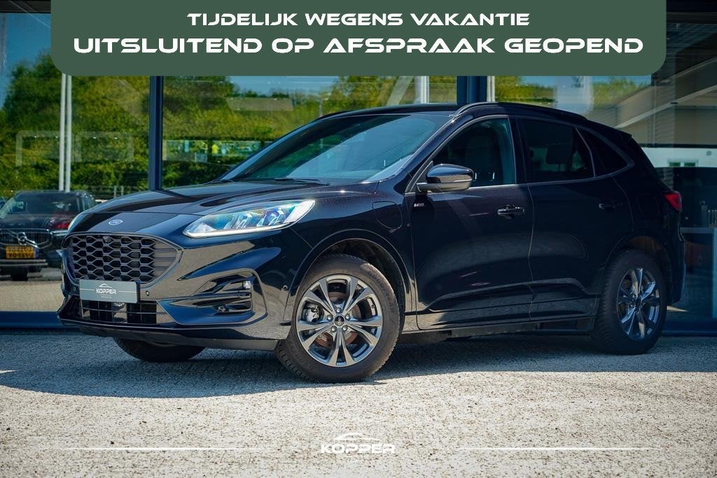 Ford Kuga 2.5 PHEV ST-Line Trekhaakvoorb / Elek Klep / Incl, Auto's, Gebruikt, Euro 6, 4 cilinders, Zwart