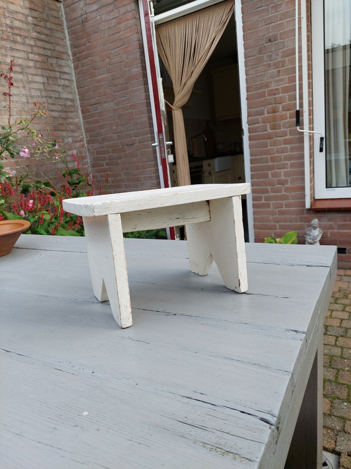leuk oud vensterbank krukje, Antiek en Kunst, Ophalen