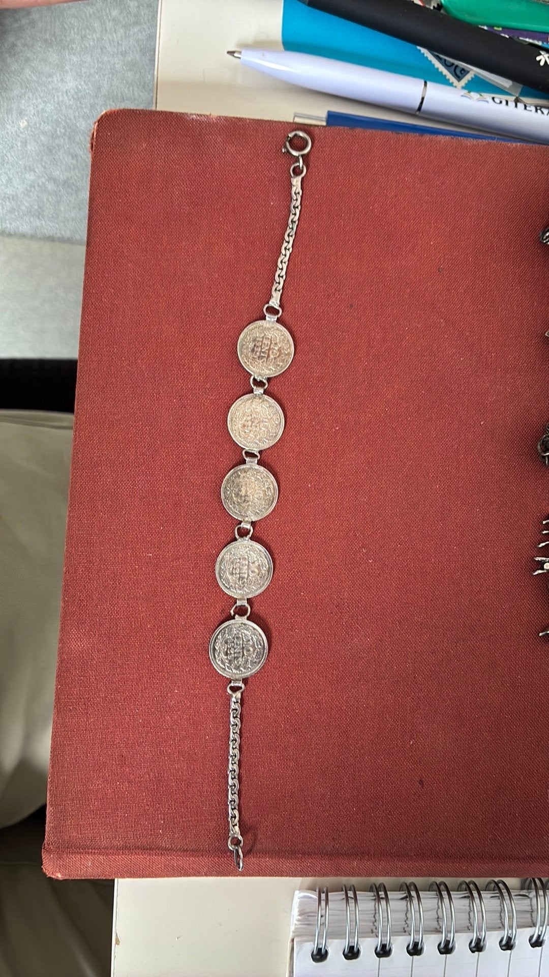 Zilver armband dubbeltjes wilhelmina stil verzet, Ophalen of Verzenden, Gebruikt, Zilver, Zilver