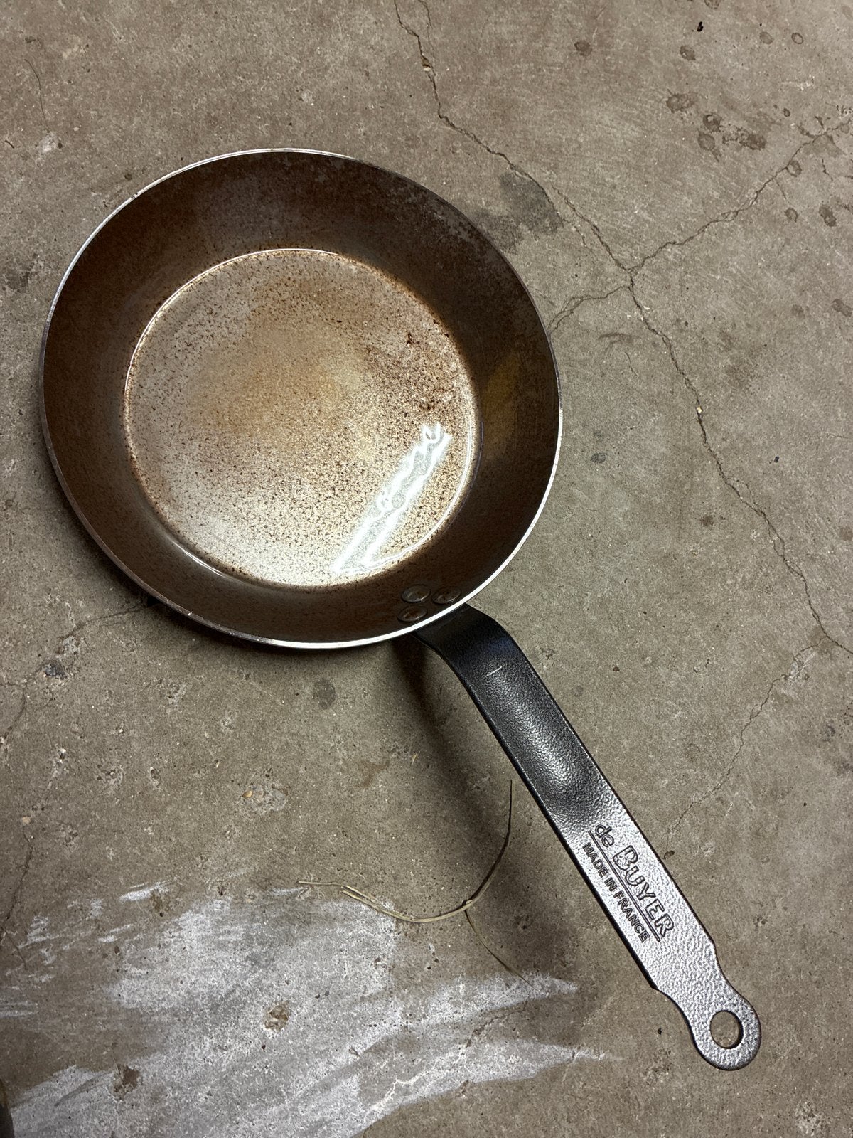 De Buyer Koekenpan - Gietijzeren Pan, Huis en Inrichting, Koekenpan, Gebruikt, Antiaanbaklaag, Gietijzer