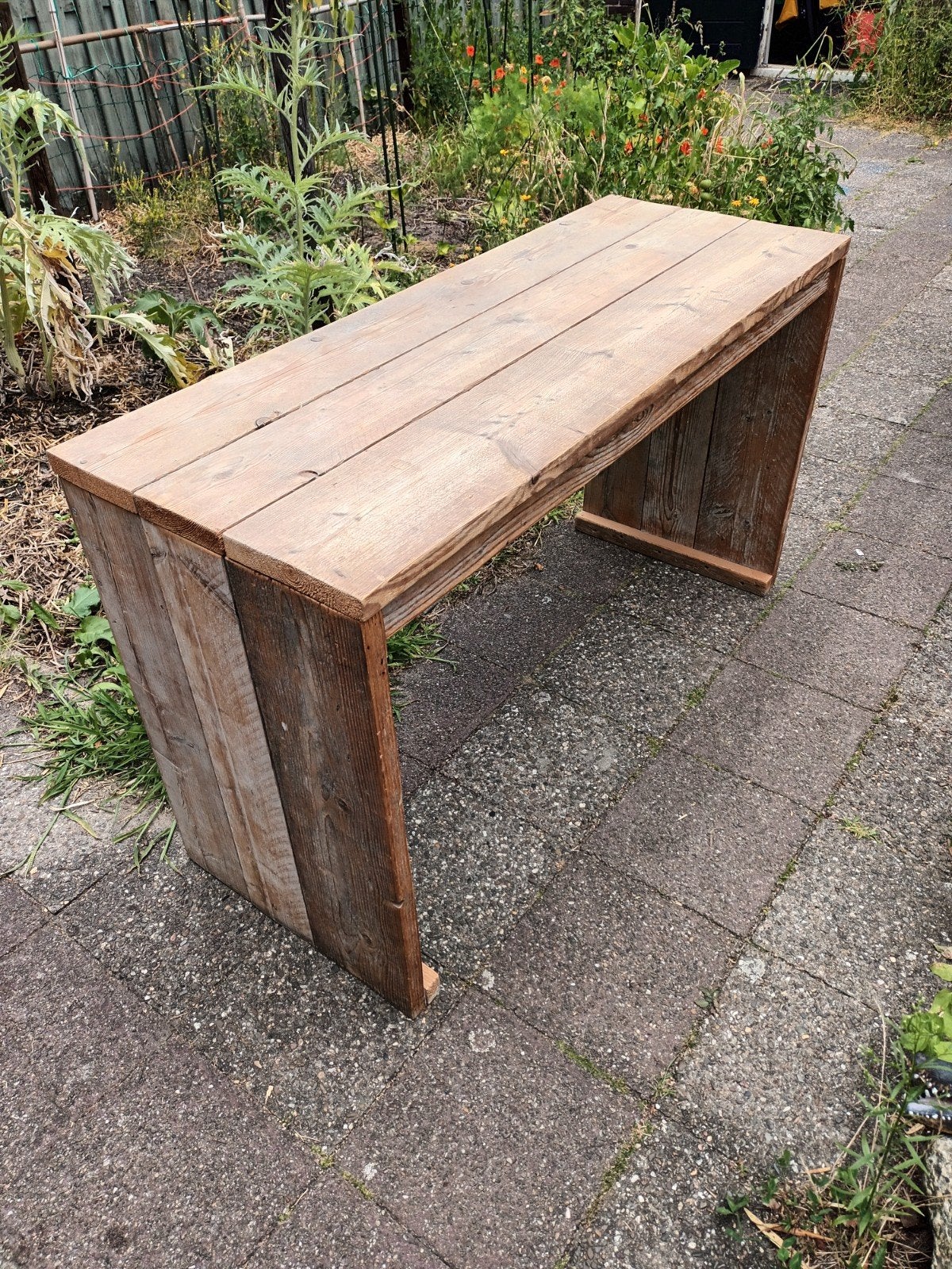 Steigerhouten tafel / DJ tafel, Ophalen, 25 tot 50 cm, Rechthoekig, 100 tot 150 cm
