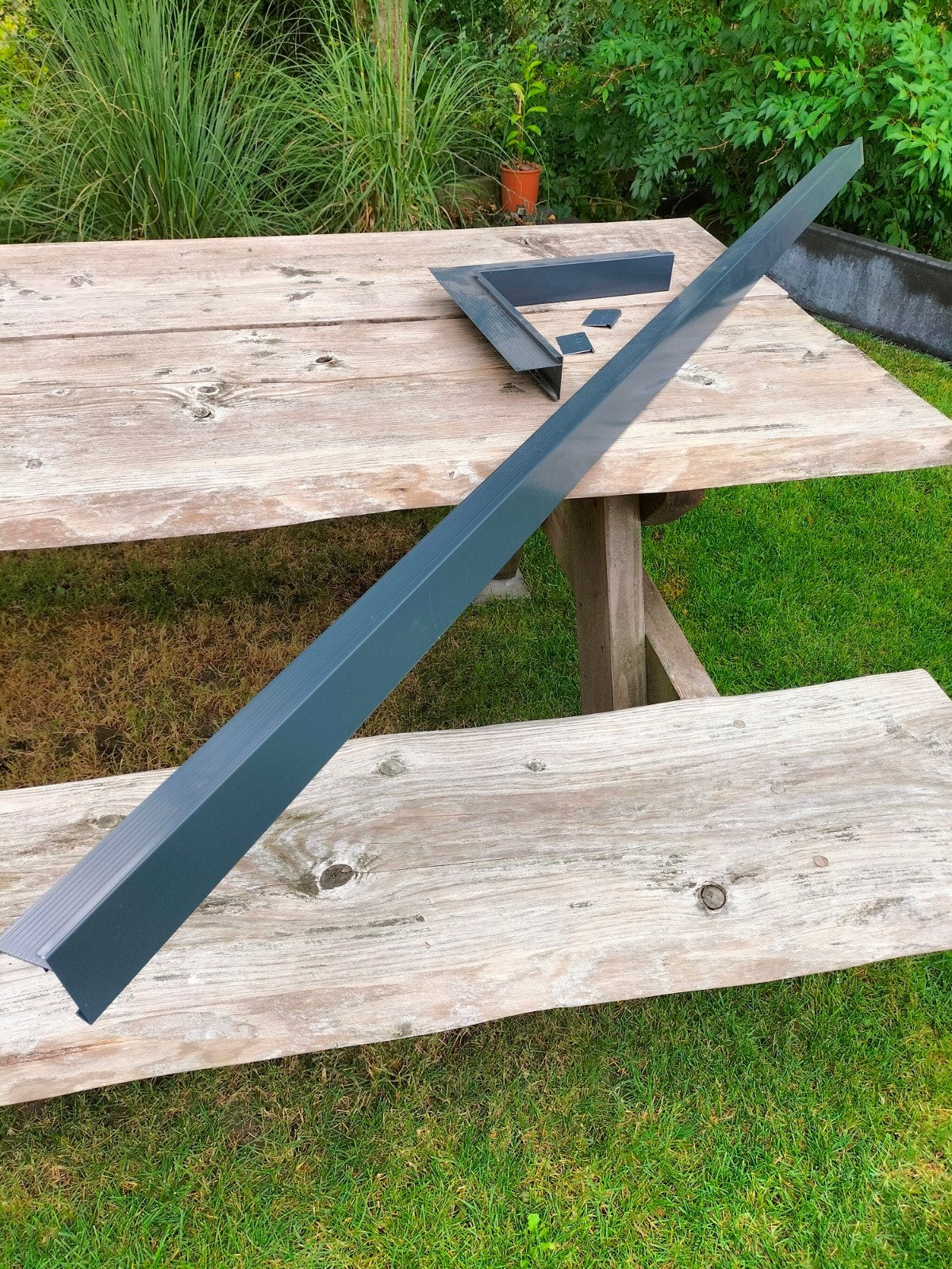 Aluminium daktrim + binnenhoek RAL7016, Overige materialen, Zwart, Nieuw, Ophalen of Verzenden