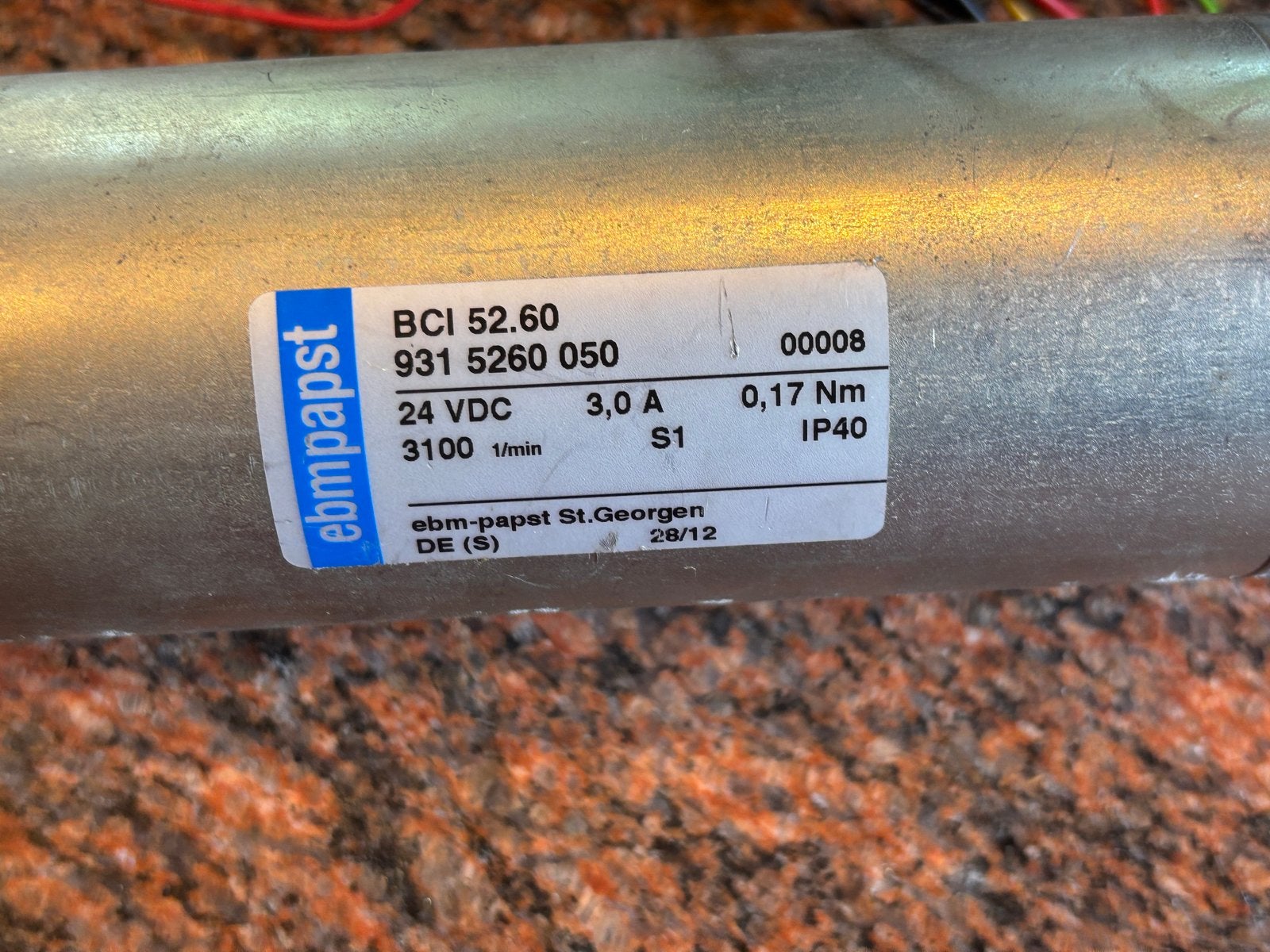 EBM-Papst BCI 52.60 DC Motor met Performax 52.1 Reductor, Ophalen of Verzenden