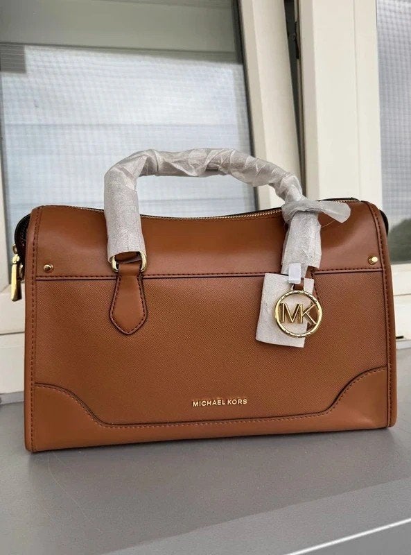 Michael Kors – Handtas van echt leer, Ophalen of Verzenden, Nieuw, Bruin, Handtas
