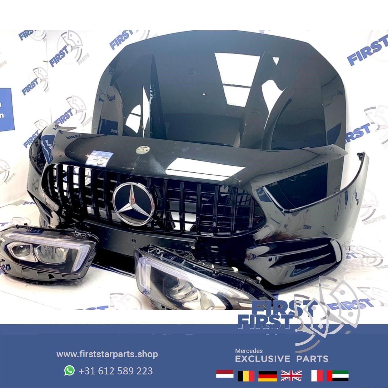 W177 V177 AMG VOORKOP Mercedes A Klasse 2018-2021 ZWART ORIG, Auto-onderdelen, Gebruikt, -, Voor, Ophalen of Verzenden
