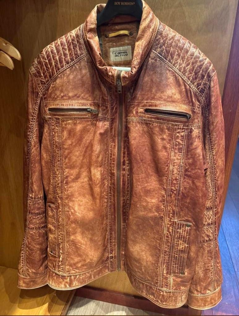 Camel Active leren jas. XXL, Ophalen of Verzenden, Zo goed als nieuw, Maat 52/54 (L), Bruin