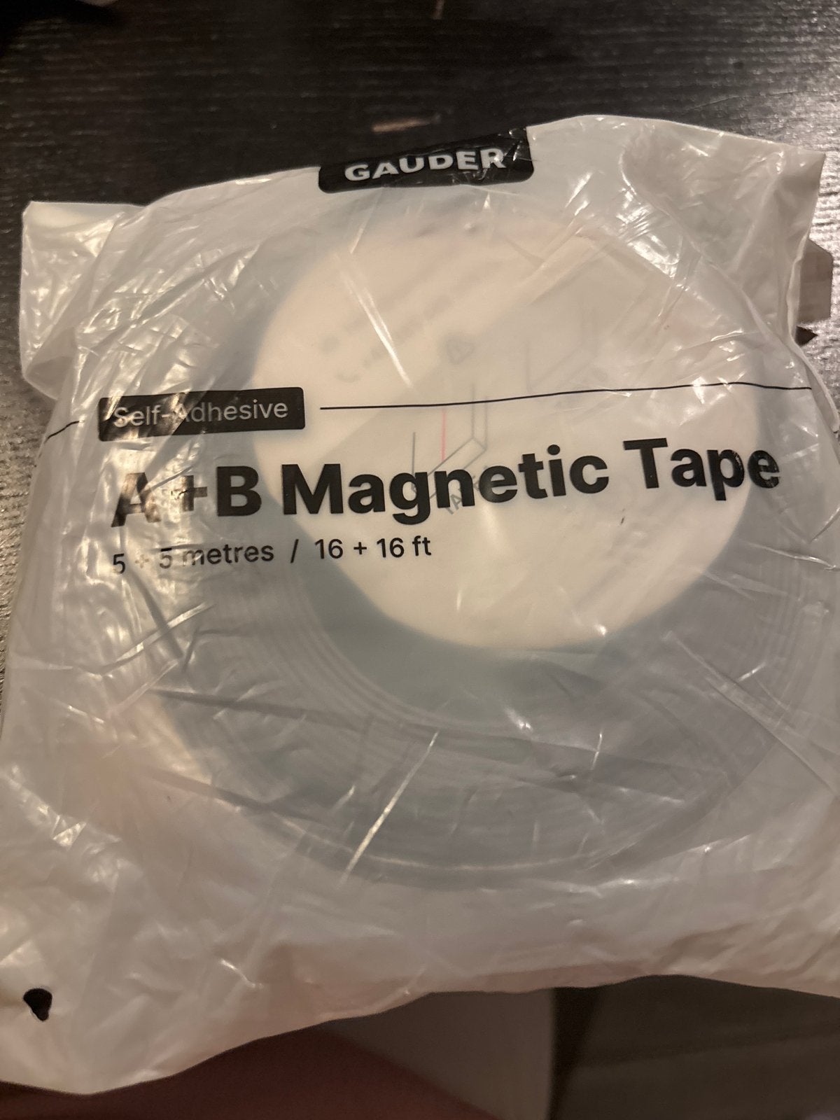 GAUDER Zelfklevende Magnetische Tape A+B - 5 meter, Hobby en Vrije tijd, Knutselen, Nieuw, Knutselmateriaal, Zelfklevend, Overige merken
