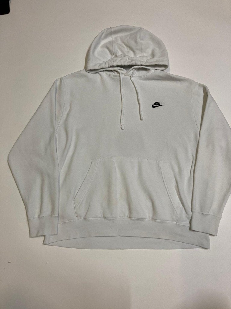 Y2K 2000s Nike Hoodie - XL - White - Nike Swoosh, Wit, Nike, Maat 56/58 (XL), Ophalen of Verzenden