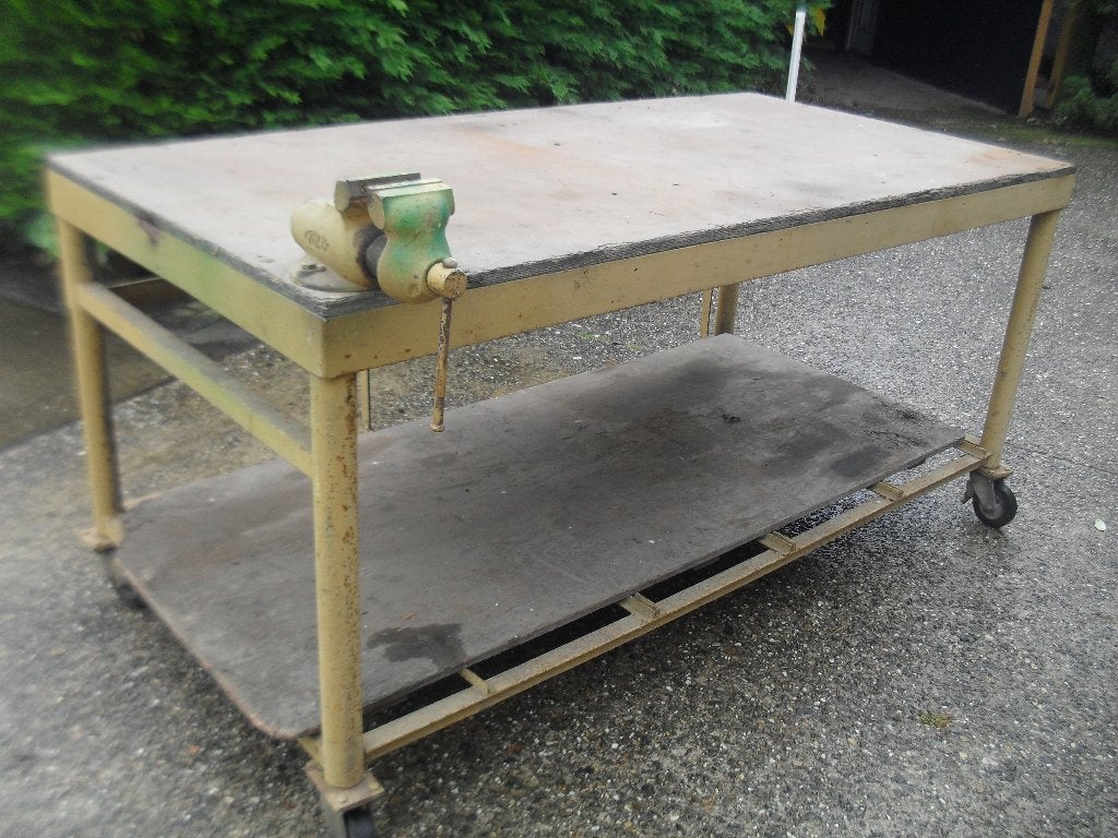 zware werktafel-werkbank, Ophalen, Gebruikt, 125 cm of meer, Minder dan 100 cm