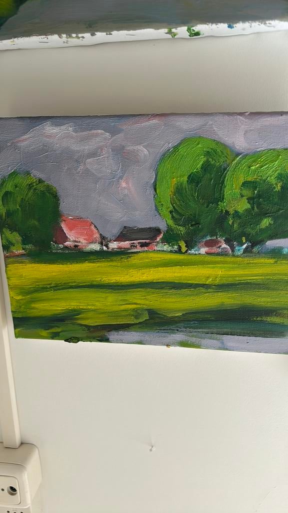 3 olieverf schilderijen  Friese kunstenaar Wim van der Veer, Antiek en Kunst, Ophalen of Verzenden