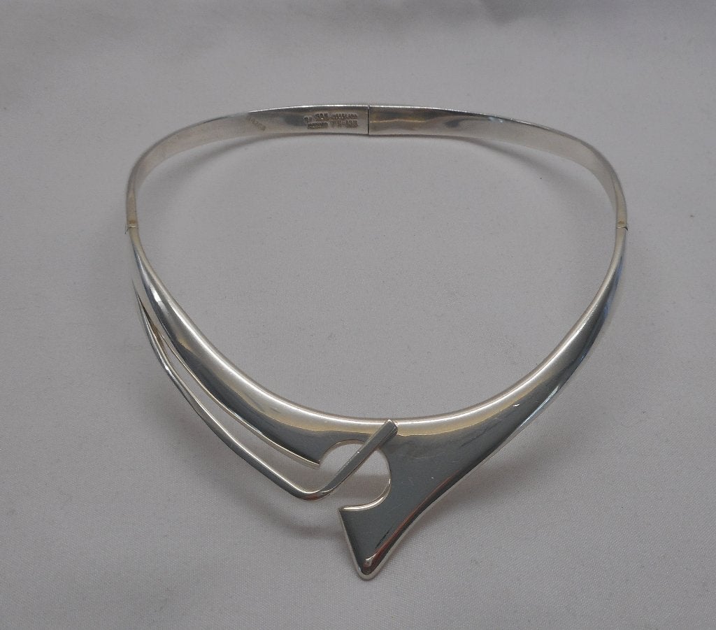 Zilveren Massieve modernist spang /collier Mexico nr.1192, Verzenden, Zo goed als nieuw, Zilver, Zilver