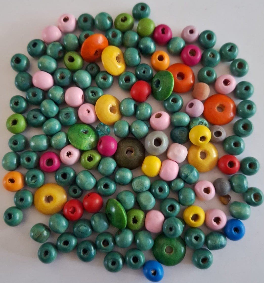 zak houten kralen 8-15 mm, Hobby en Vrije tijd, Verzenden, Nieuw, Kraal