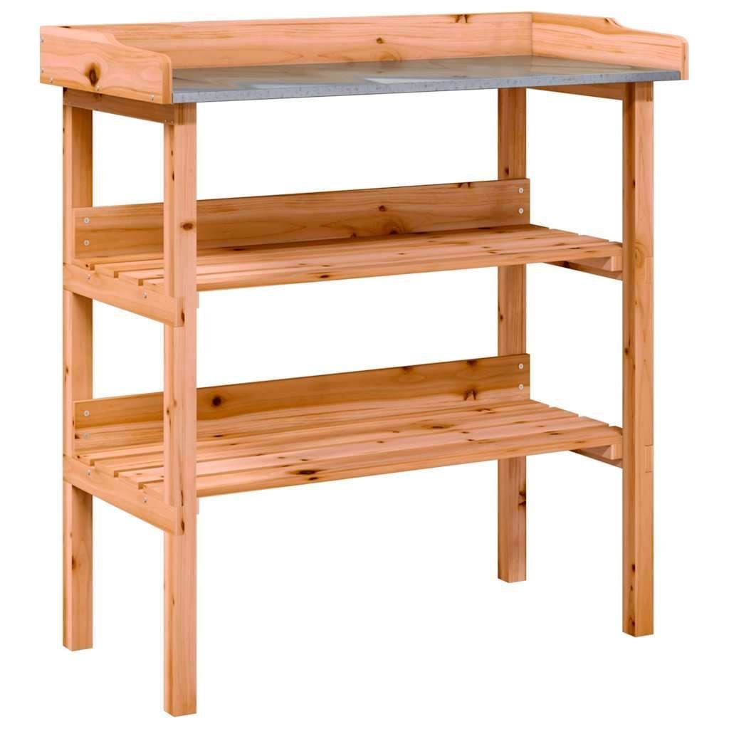 Oppottafel plantentafel hout + zink GRATIS VERZONDEN!, Verzenden, Nieuw, Balkon, Nvt