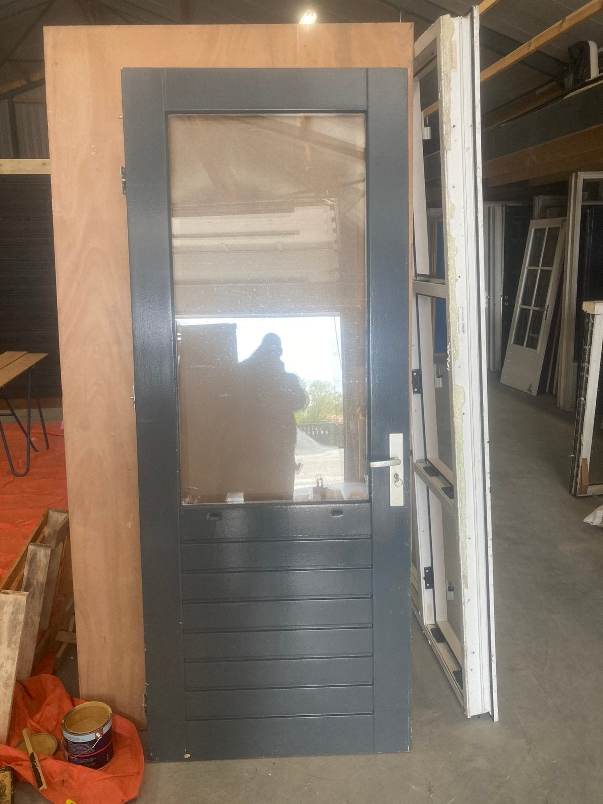 Hardhouten buitendeur 93*234, Ophalen, 1 tot 2 meter, Minder dan 3 meter, Zo goed als nieuw