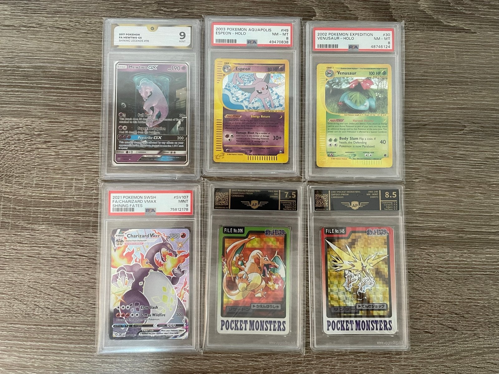 Zeldzame Pokémon kaarten - Graded collectie, Ophalen of Verzenden, Zo goed als nieuw, Meerdere kaarten, Foil