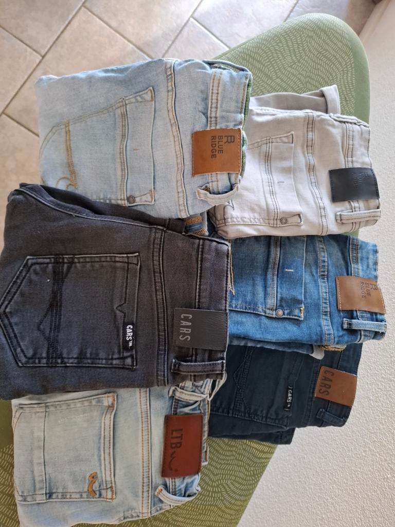 6 spijkerbroeken mt 140, Ophalen of Verzenden, Zo goed als nieuw, Jongen, Broek