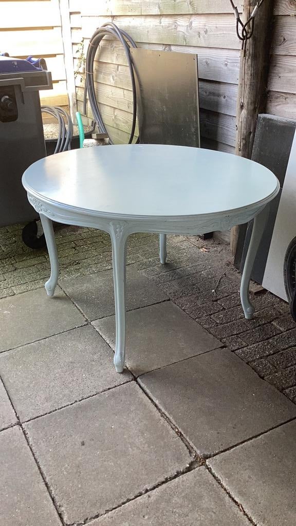 Tafel 130 door snede, Ophalen of Verzenden, Gebruikt, Rond, Hout