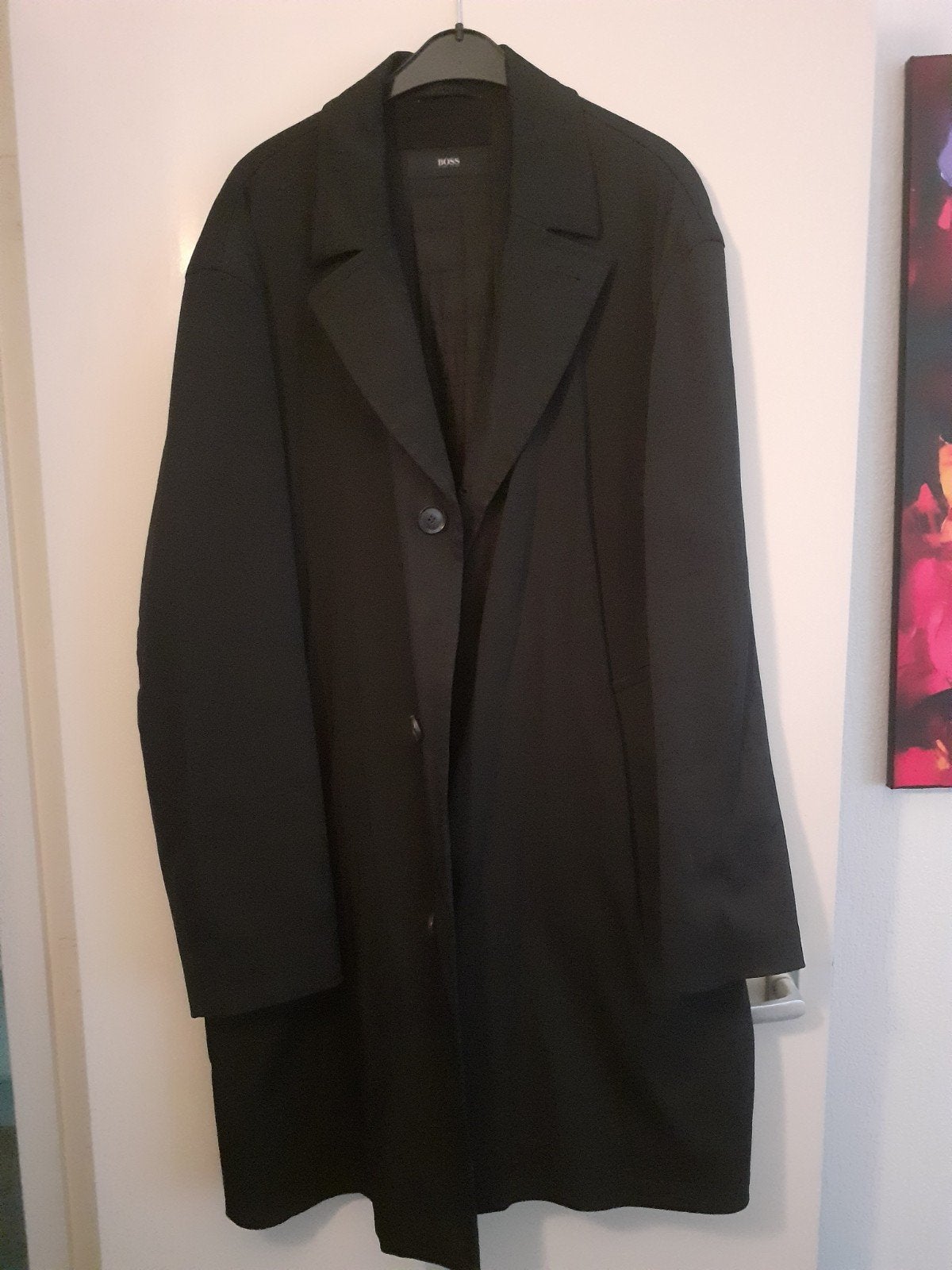 Stijlvolle Zwarte BOSS Hugo Boss Jas - Maat L, Maat 52/54 (L), Zwart, Ophalen of Verzenden, Zo goed als nieuw