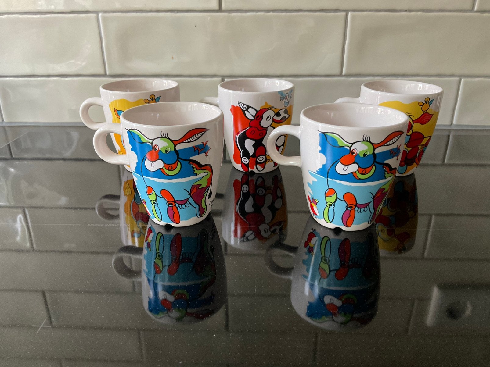 Douwe Egberts Senseokopjes Marianne Rebel, koeienkopjes (3), Huis en Inrichting, Ophalen of Verzenden, Overige stijlen, Kop(pen) en/of Schotel(s)