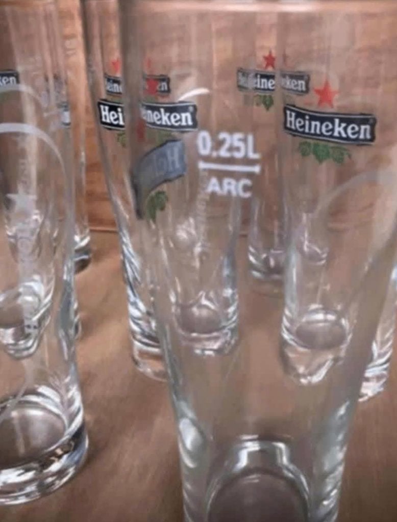 Acht bierglazen Heineken (nieuw), Ophalen of Verzenden, Nieuw, Bierglas