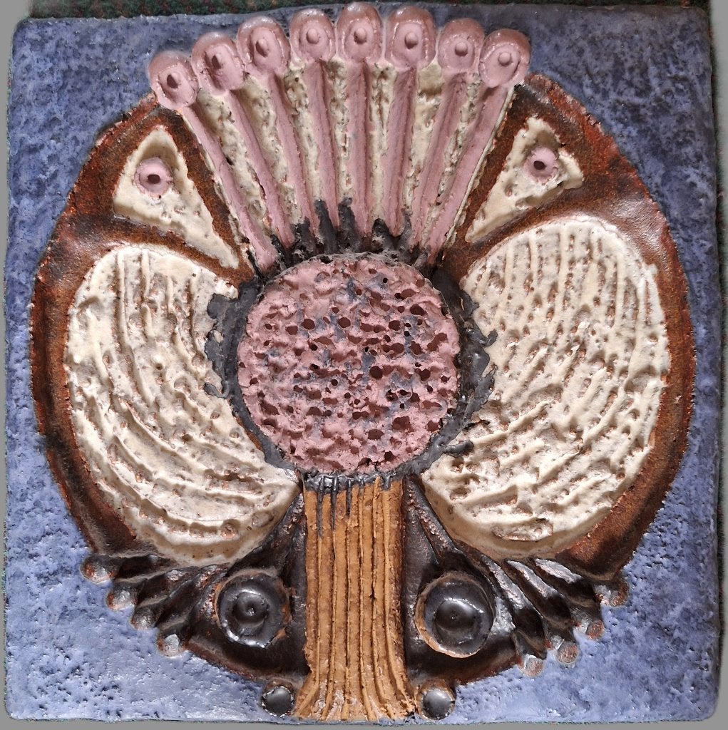 Keramische decoratieve wandplaat ‘Bloem’, Ophalen