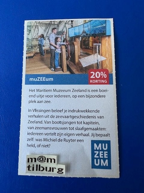 muZEEum 20% korting tot 1-7-2027, Tickets en Kaartjes, Drie personen of meer, Kortingskaart