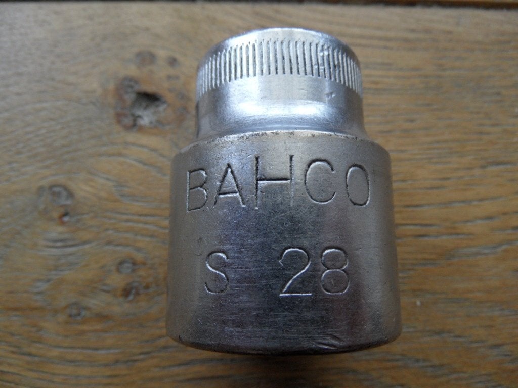 Bahco S28 dop maat 28 1/2 aandrijving, Ophalen of Verzenden, Gebruikt, Sleutel/ratel