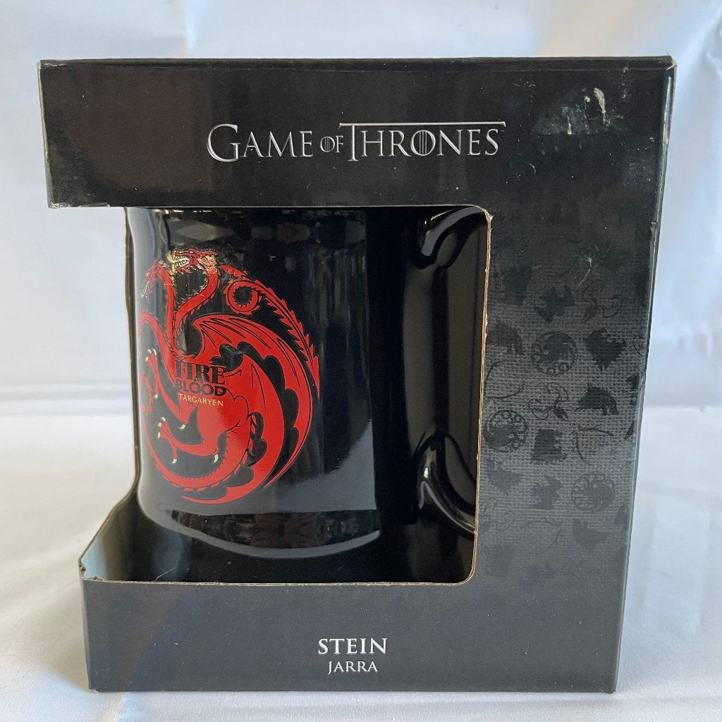 Game of Thrones Targaryen Stein mok -  Fire and Blood. HBO, Verzamelen, Ophalen of Verzenden, Nieuw, Film, Gebruiksvoorwerp