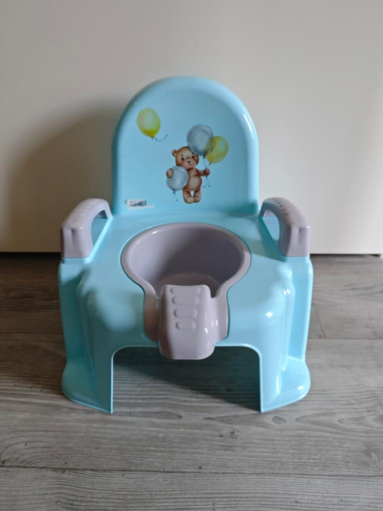 Baby Potje - Blauw met Beer en Ballonnen, Ophalen of Verzenden, Zo goed als nieuw