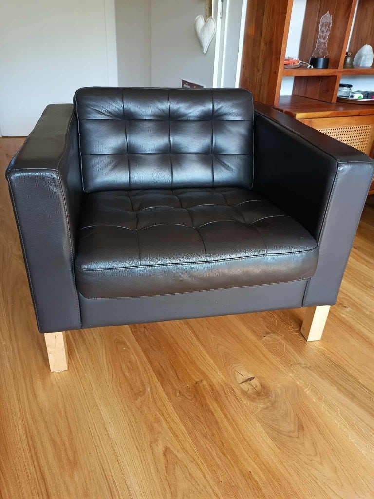 leather armchair, Ophalen, Zo goed als nieuw, 75 tot 100 cm, 75 tot 100 cm