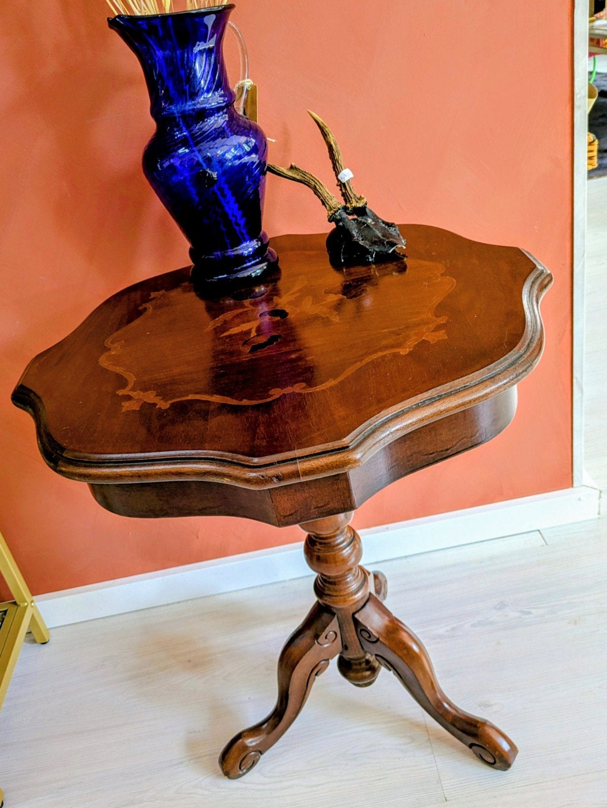 Antieke Ingelegde Wijn Tafel Bijzettafel, Ophalen