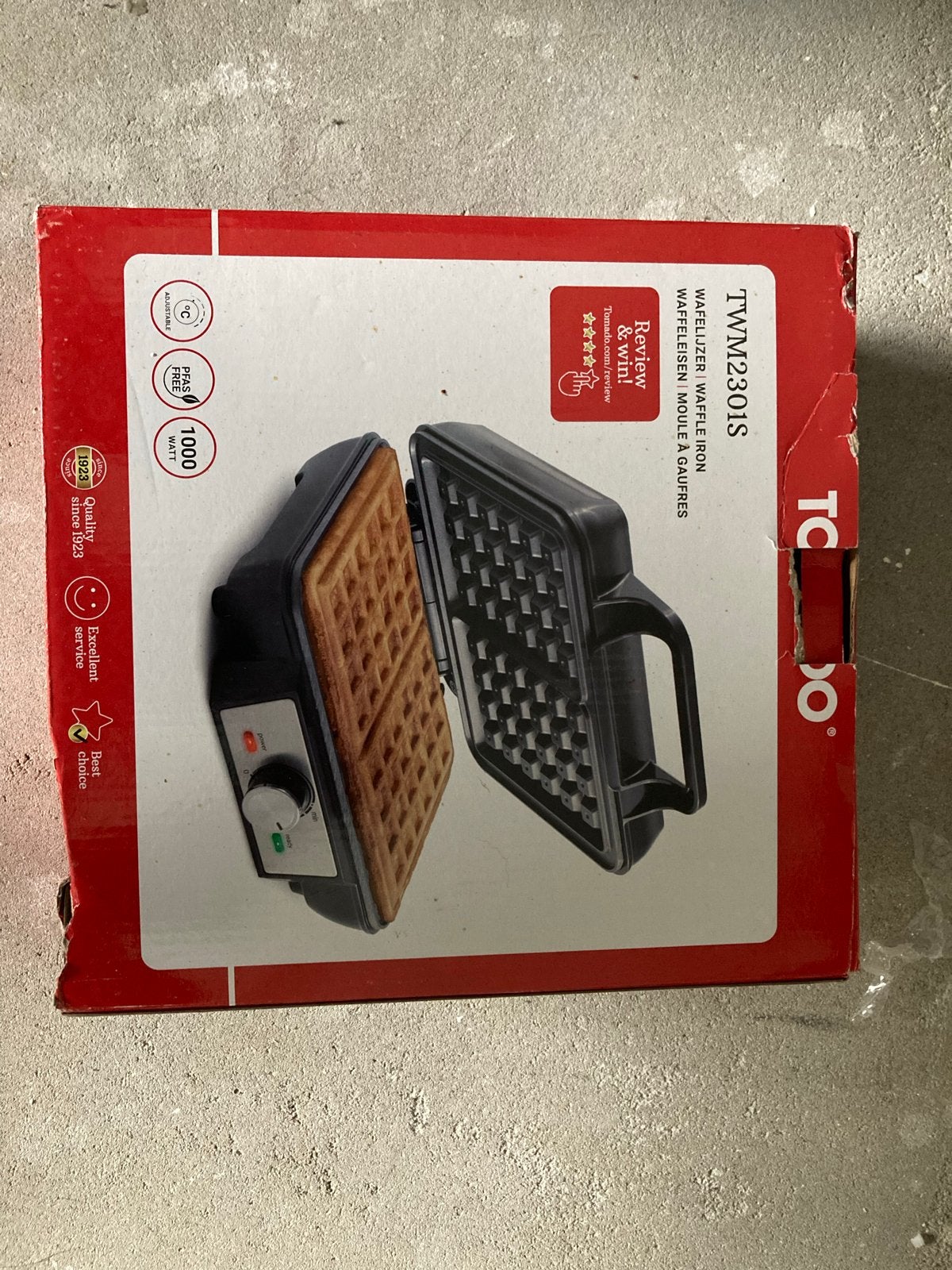 TCM Wafelijzer TWM2301S - Nieuw in doos, Ophalen of Verzenden, Nieuw