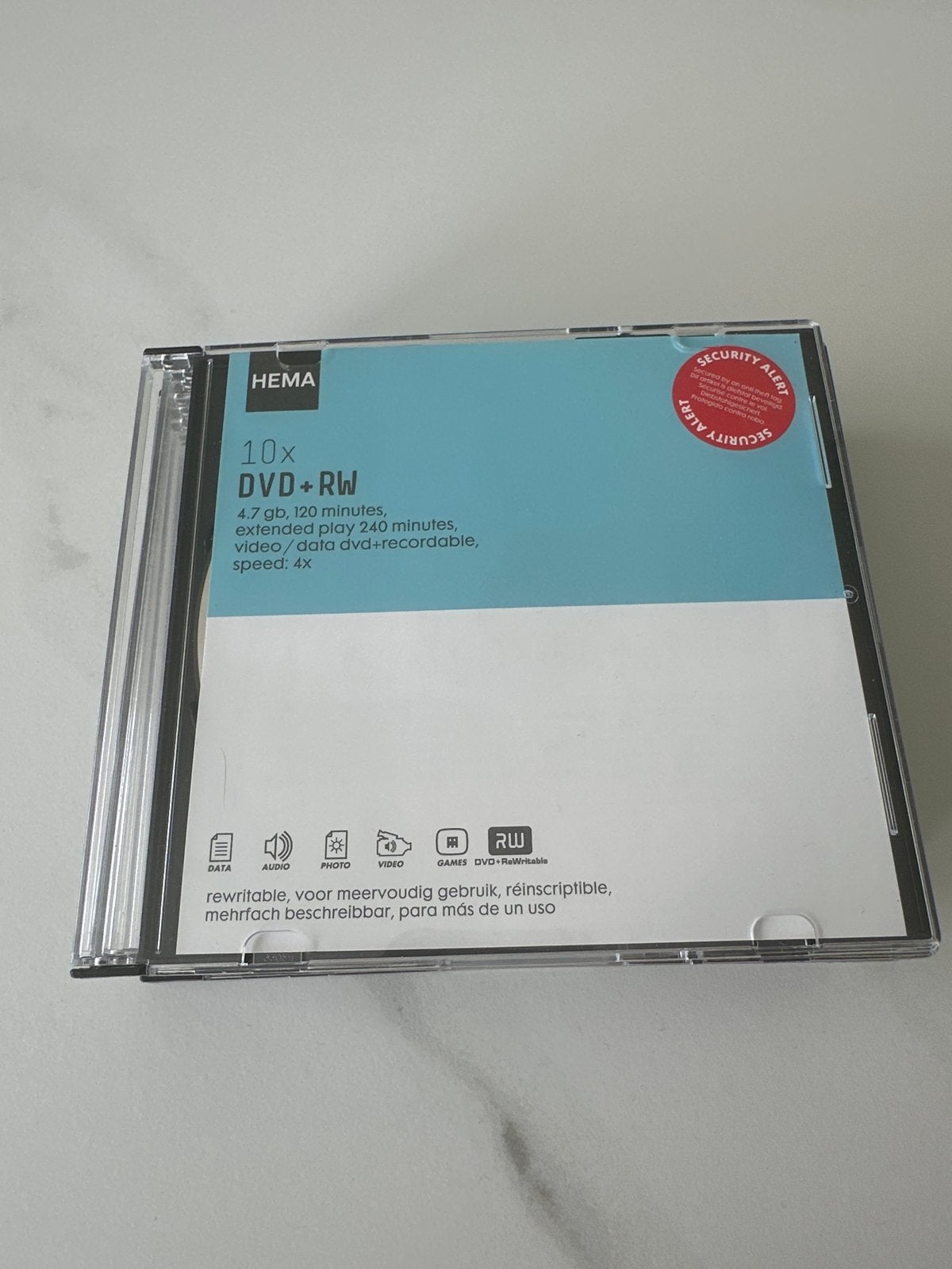 HEMA 8x DVD+RW 4.7 GB Herschrijfbaar, Computers en Software, Beschrijfbare discs, Ophalen of Verzenden, Nieuw, Dvd, Herschrijfbaar