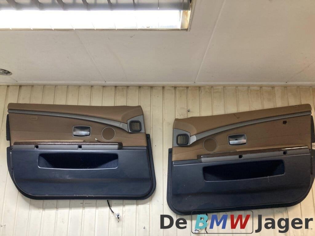 Deurpaneel set blauw/bruin leder BMW 7-serie E65 51417038501, Auto-onderdelen, Gebruikt, Ophalen of Verzenden, BMW, BMW