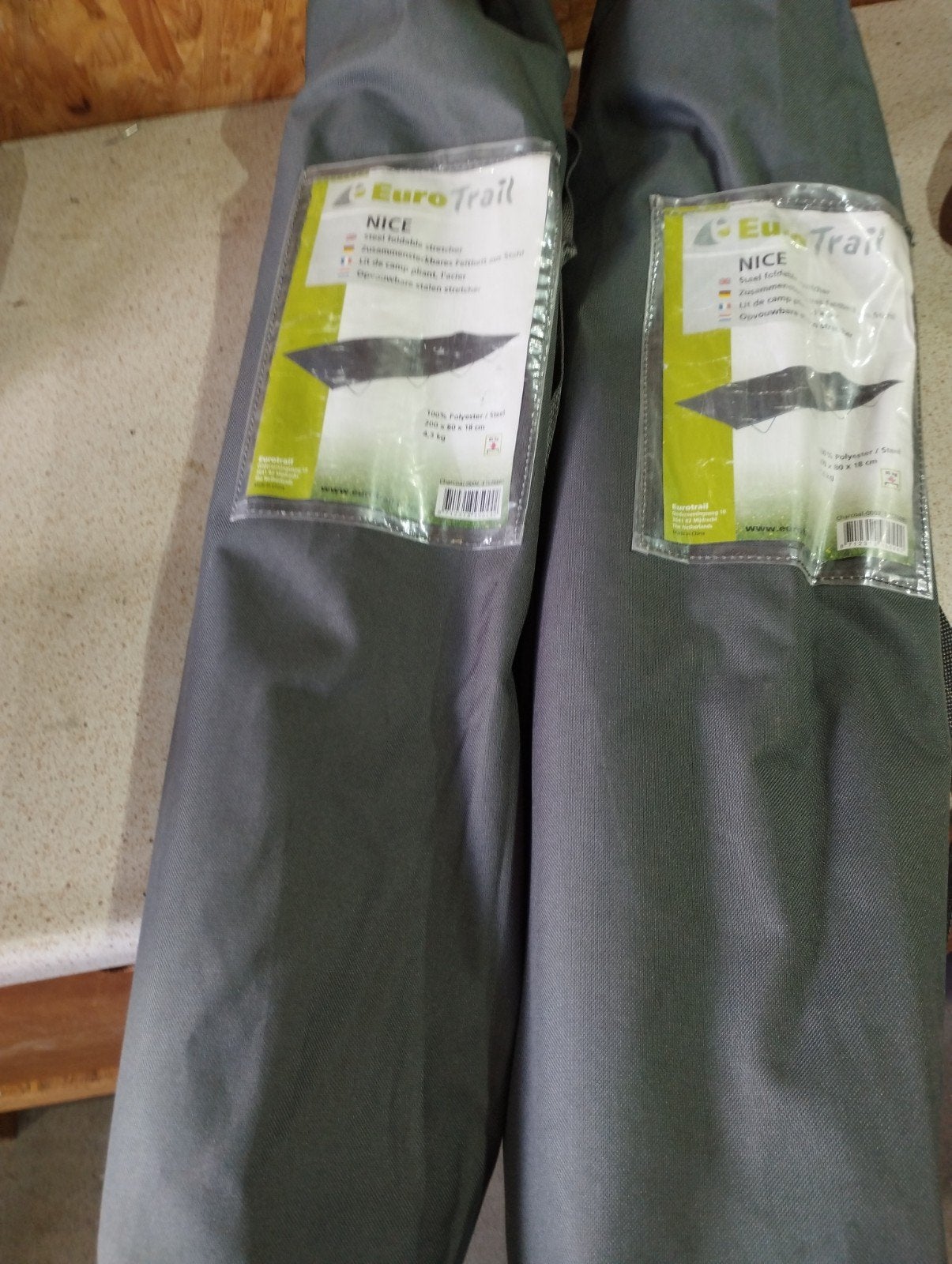 Camping stretcher ( veldbed) euro trail,  2 stuks, Ophalen, Zo goed als nieuw