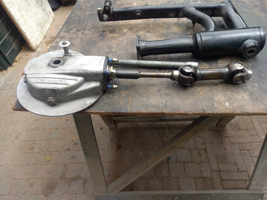 moto guzzi extra brede achtervorkcompleet met cardan en meer, Motoren, Ophalen of Verzenden, Gebruikt