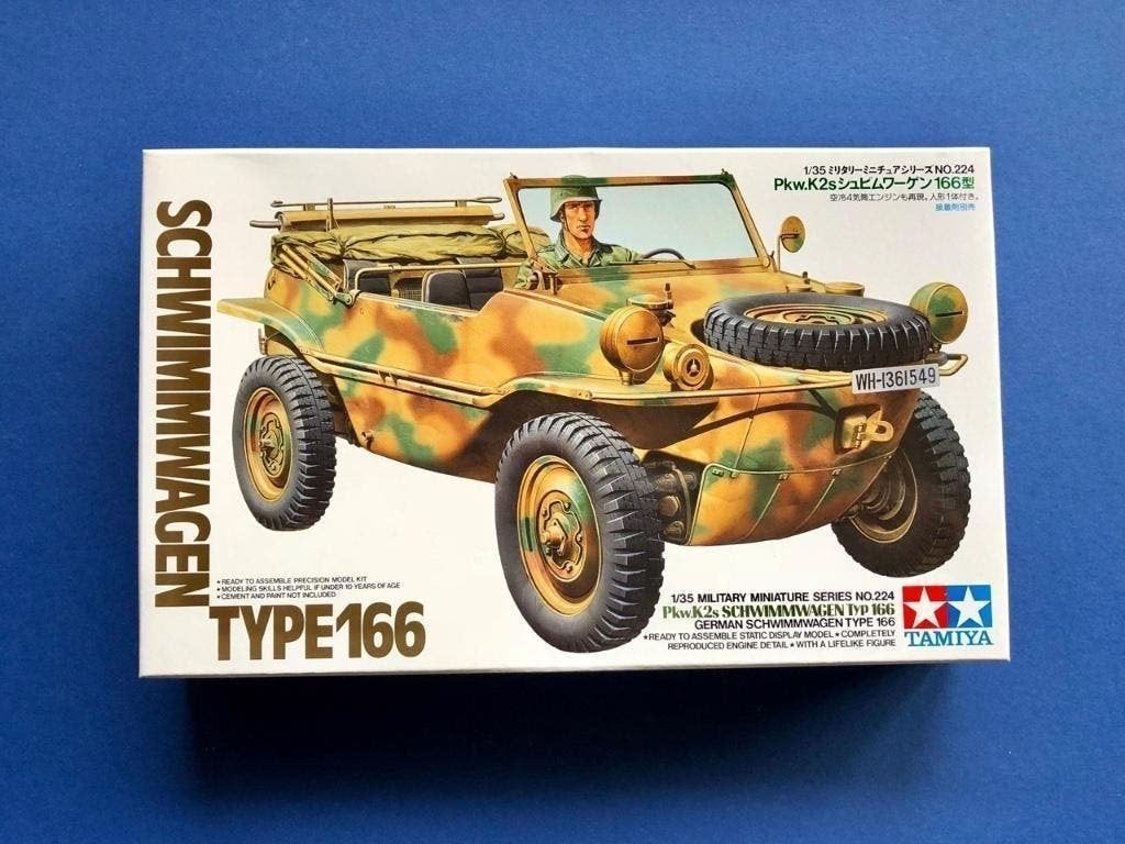 Tamiya Schwimmwagen 35224 Incl TRAKX huif 1/35 TX0099, Tank, Verzenden, 1:32 tot 1:50, Nieuw