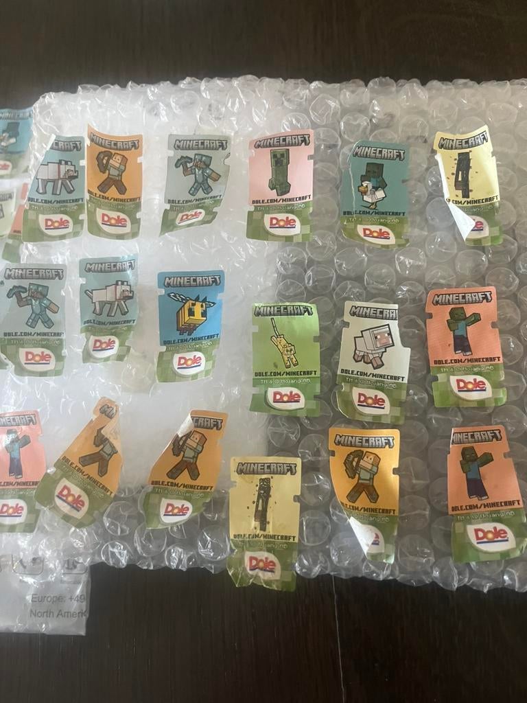 38 Minecraft stickers dole actie, Ophalen of Verzenden, Zo goed als nieuw