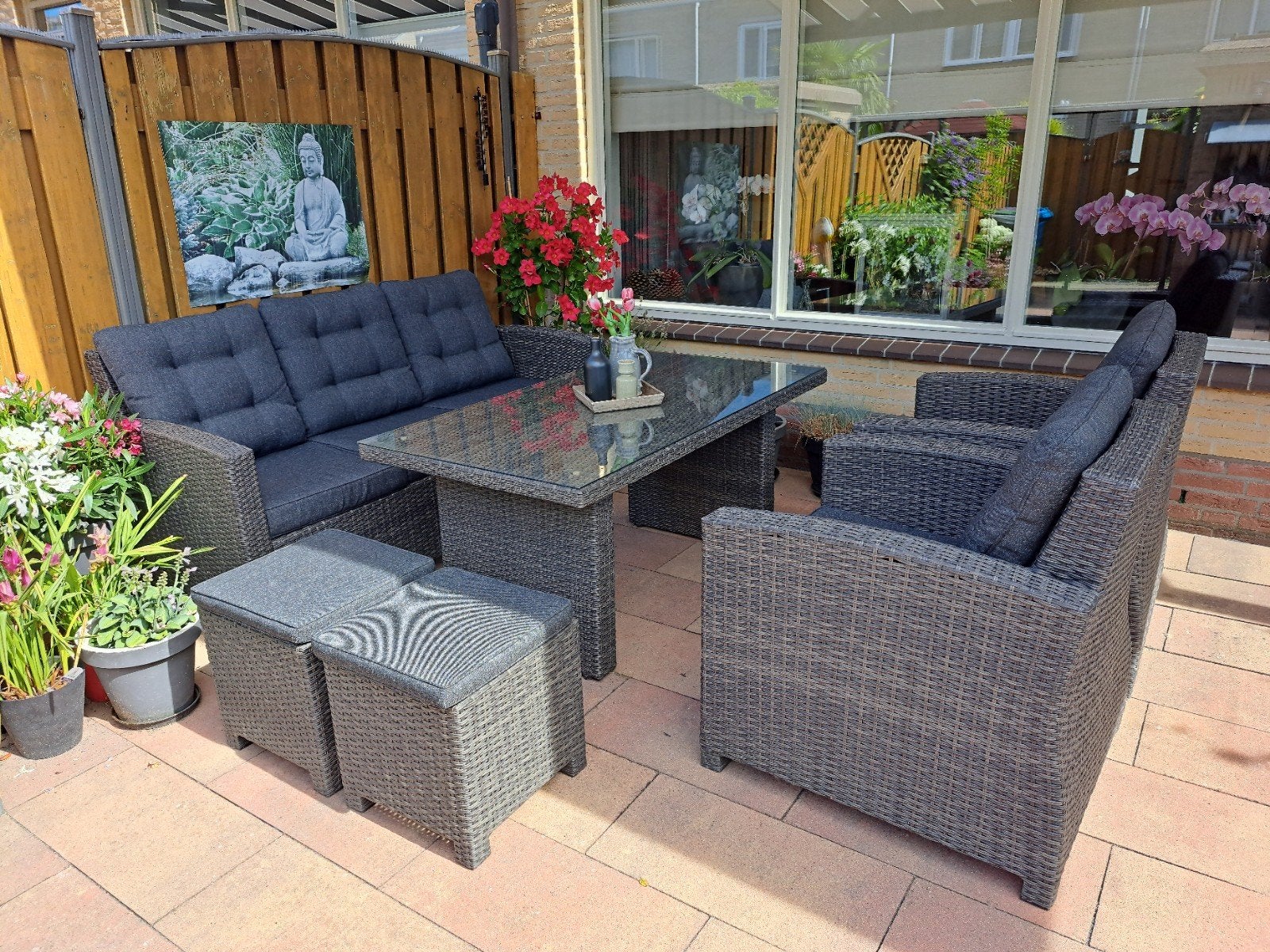 Loungeset, Ophalen, Wicker, Bank
