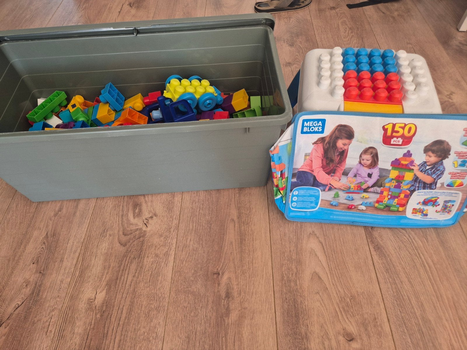 mega grote set van Mega Bloks met speeltafel en auto's, Ophalen, Zo goed als nieuw, Megabloks